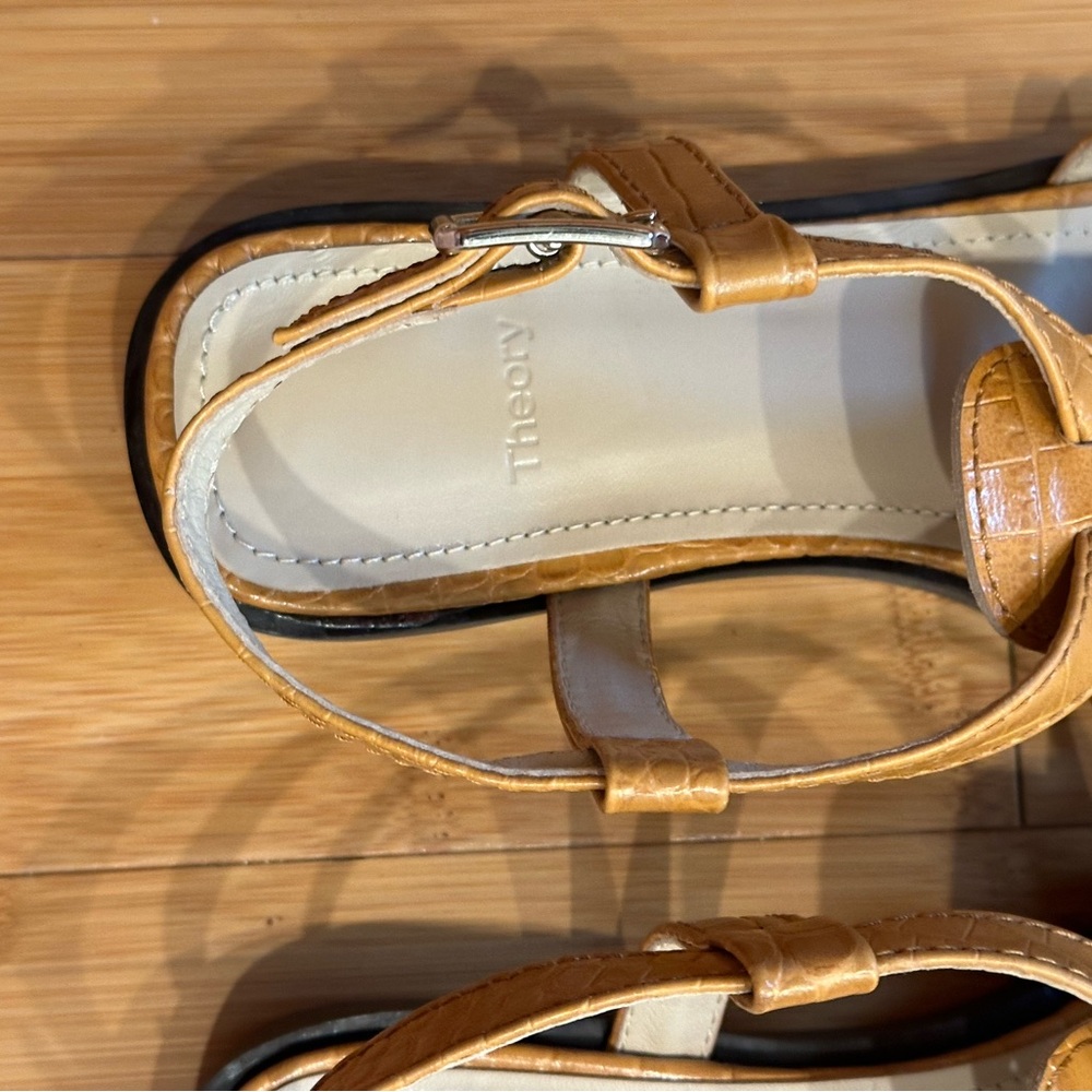 Theory Multi-Band Tan Sandals - Picture 5 of 5